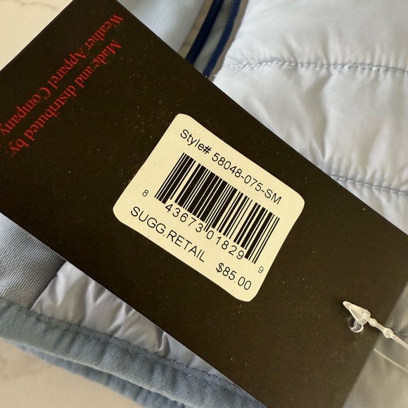 NWT- The Weather Apparel Co ladies Light Blue Quilted Vest- Sz small - Picture 6 of 6